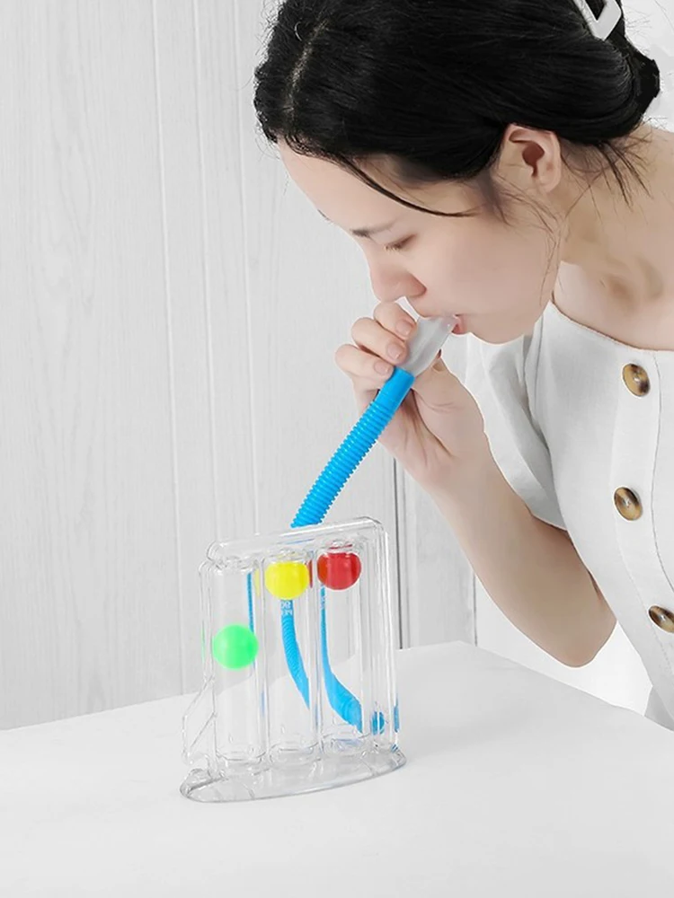 Дыхательный тренажер с 3 шариками моющаяся система измерения дыхания мягкий