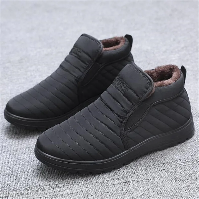 

Мужские Ботильоны 2021, зимние ботинки для мужчин, водонепроницаемые теплые зимние ботильоны Mujer Slip-On, ботинки на низком каблуке, зимняя обувь для мужчин