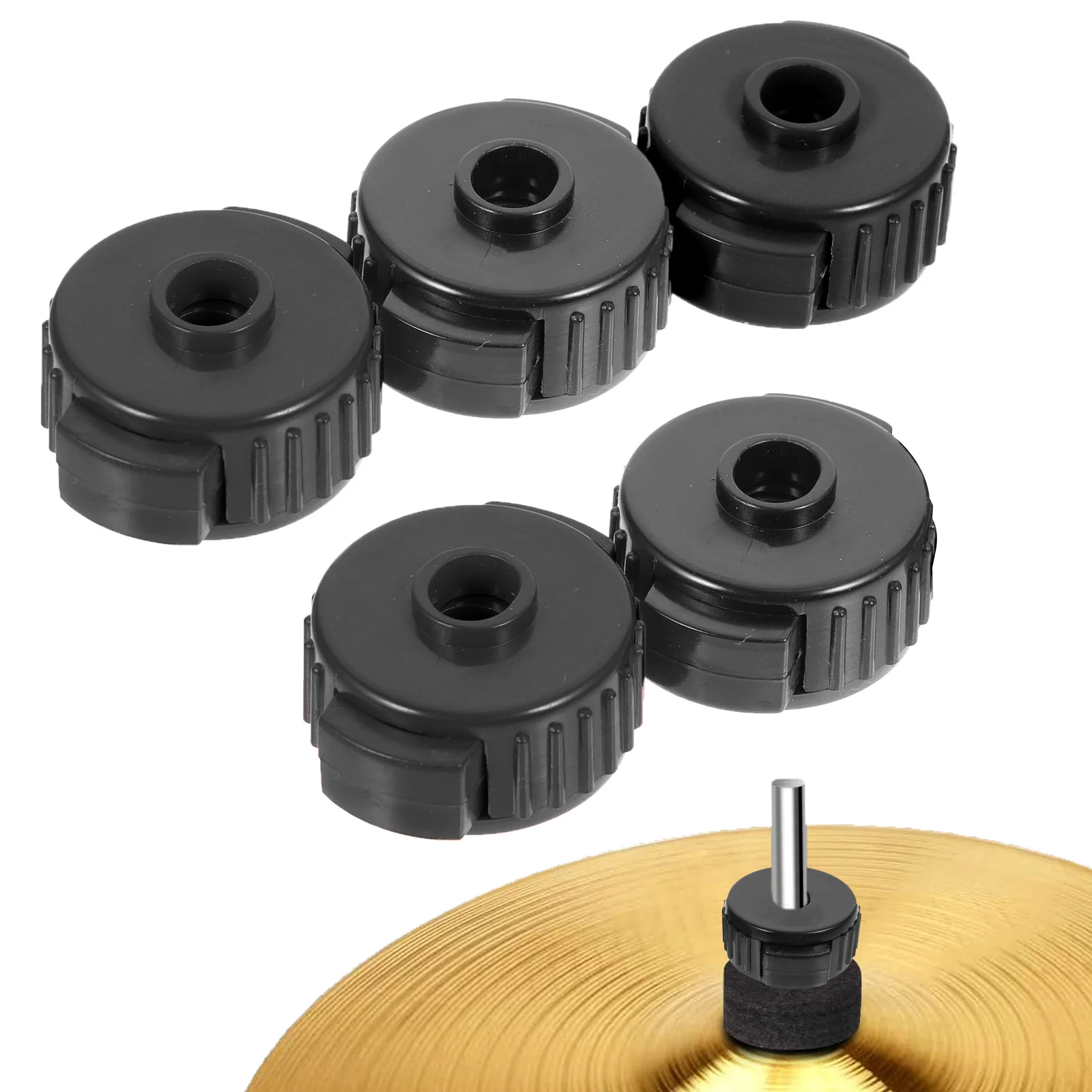 

5 Pcs Cymbal Quick Release Cap Durable Drum Parts Mixer Stand Accessories Installation Nuts Plastic Fixing Attachments