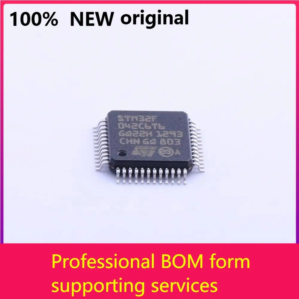 

MCU 32-Bit STM32 ARM Cortex M0 RISC 32KB Flash 2,5 V/3,3 V 48-Pin LQFP Tray-лоток STM32F042C6T6 100% оригинал