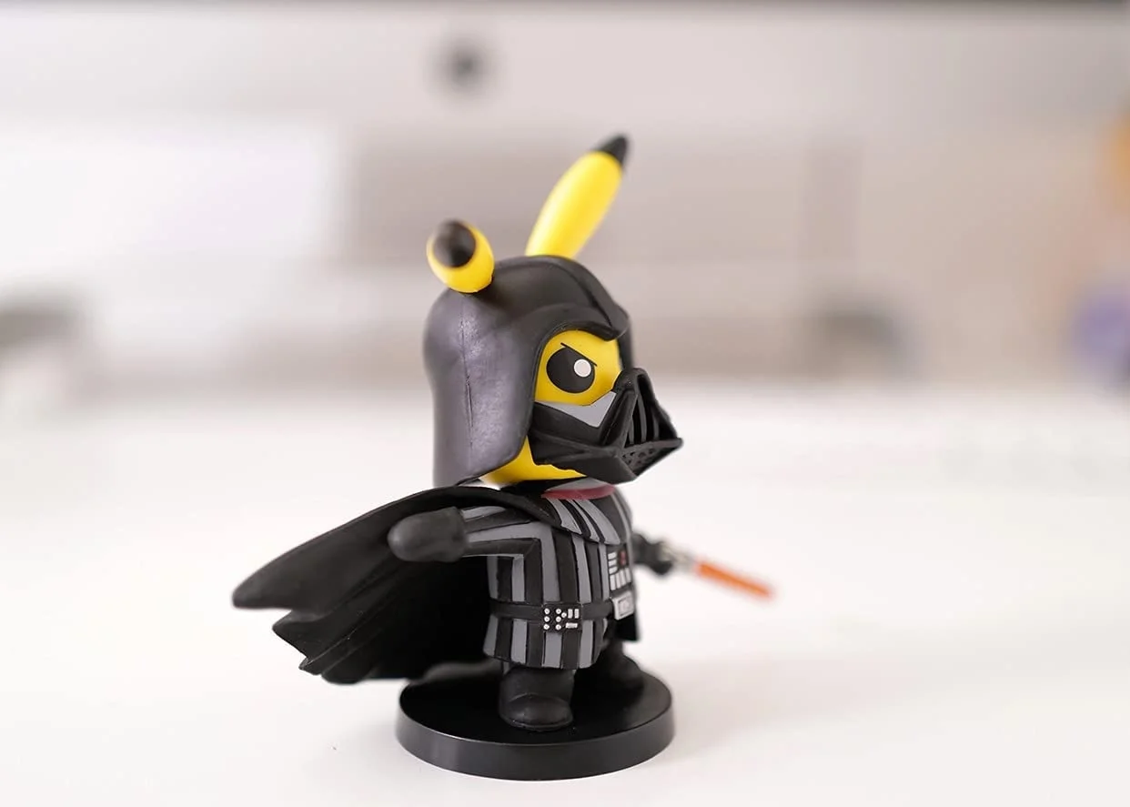 

WARS Cosplay POKEMON Pikachu 10CM STAR Anime Black Figure Warrior Darth Vader Cool Model Kawaii Room Decotation Toy For Gift Dol