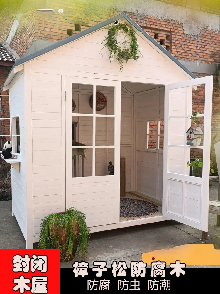 Восстанавливающий деревянный домик павильон строительство сад домашняя комната