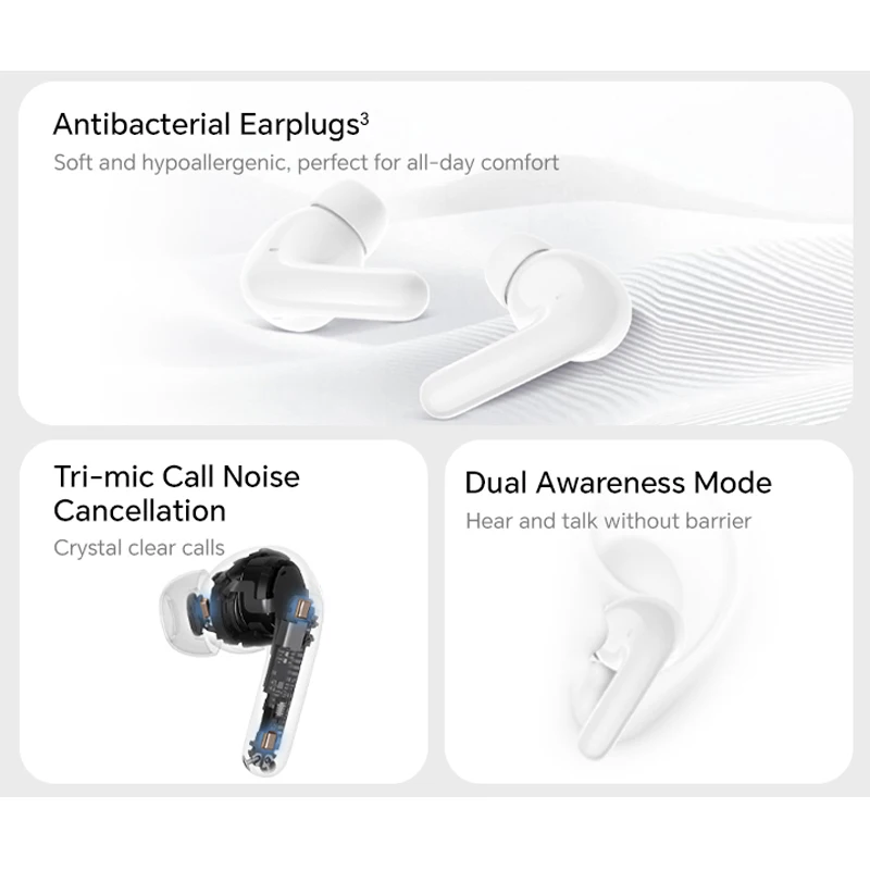 Фото Наушники HONOR CHOICE Earbuds X7 Pro, глобальная версия, активное шумоподавление 50 дБ, беспроводные TWS-наушники, 520 мАч, BT 5.4, LDAC, IP54 №3