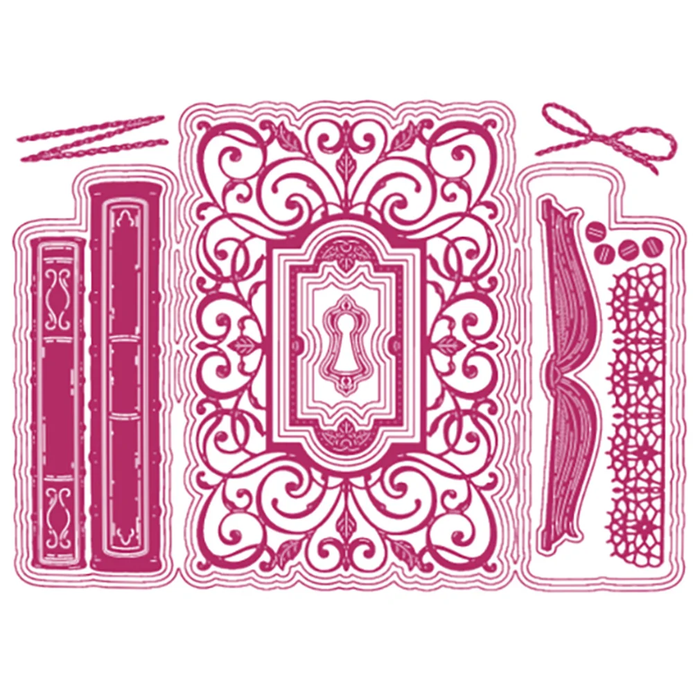 

2022 New Novel Keyhole Card Shape Ornate Band Layer Cutting Dies 27 Diy Craft Paper Scrapbooking Decoration Embossing Templates