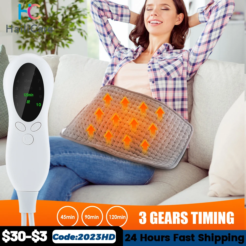 

110V-240V Electric Heating Pad Blanket Timer Physiotherapy Heating Pad For Shoulder Neck Back Spine Leg Pain Relief Winter Warm