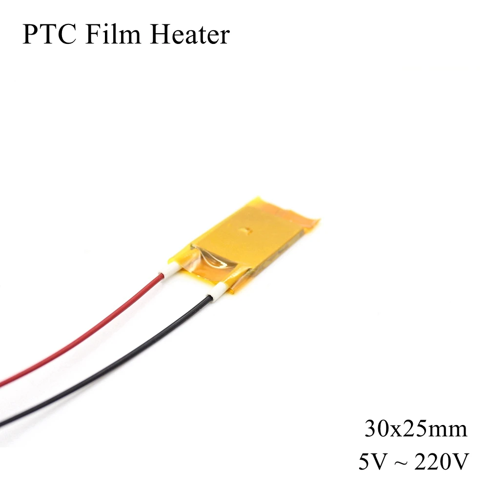 

30x25 мм PTC нагревательный элемент, пленочная изоляция, 5 В, 12 В, 24 В, 110 В, 220 В, постоянная электрическая керамическая нагревательная пластина, чи...