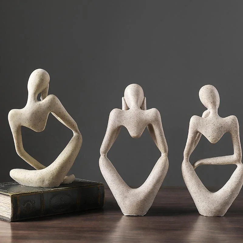 

Абстрактная Статуэтка Thinker, статуэтка для интерьера, креативная фигурка, украшение для дома, гостиной