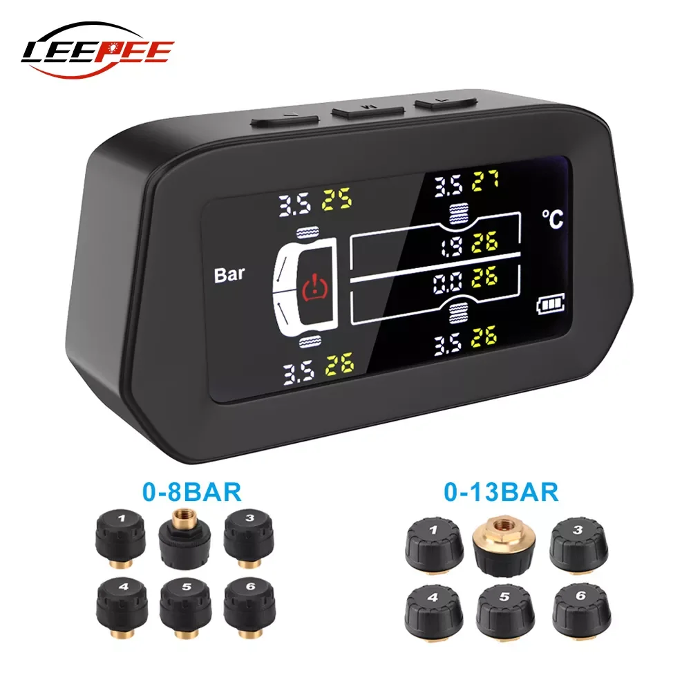 

Новинка TPMS для грузовых автомобилей, автобусов, грузовиков, диагностика шин, 6 внешних датчиков, беспроводной цифровой дисплей Solor