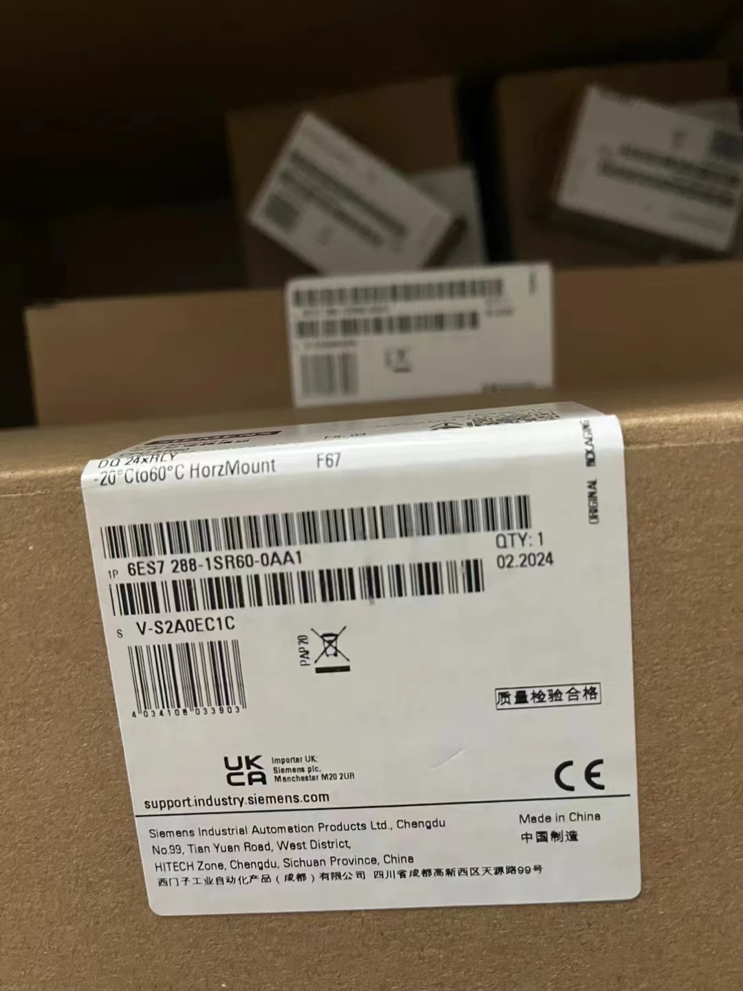 6ES7 288-1SR60-0AA1 SIMATIC S7-200 Процессор SR60 Реле ACDC DI 24 В постоянного тока DQ 2 А Блок питания