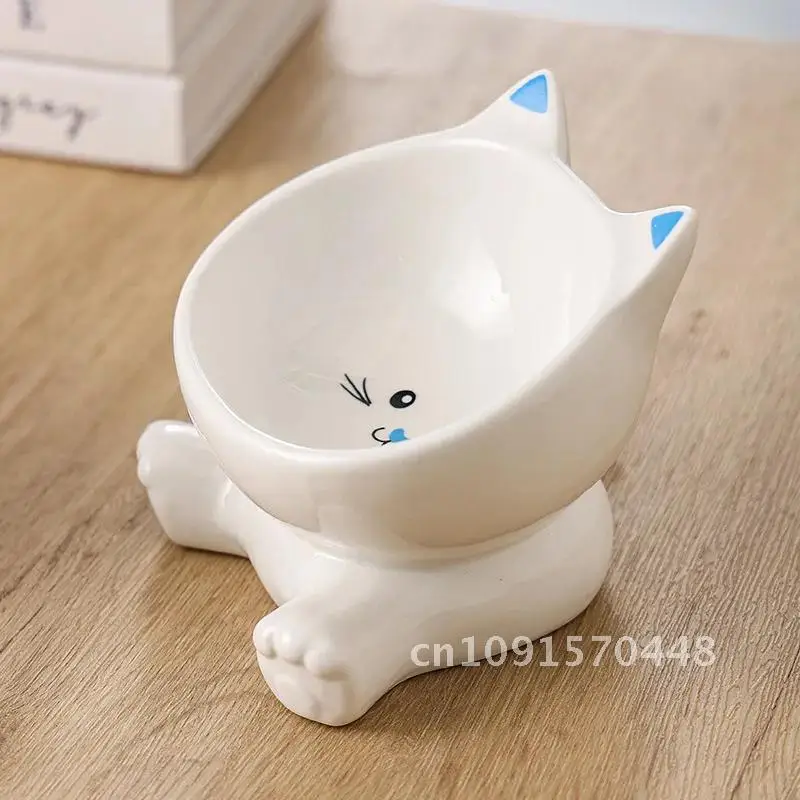 Миска для кошек и собак с косым ртом. Керамические принадлежности кормления