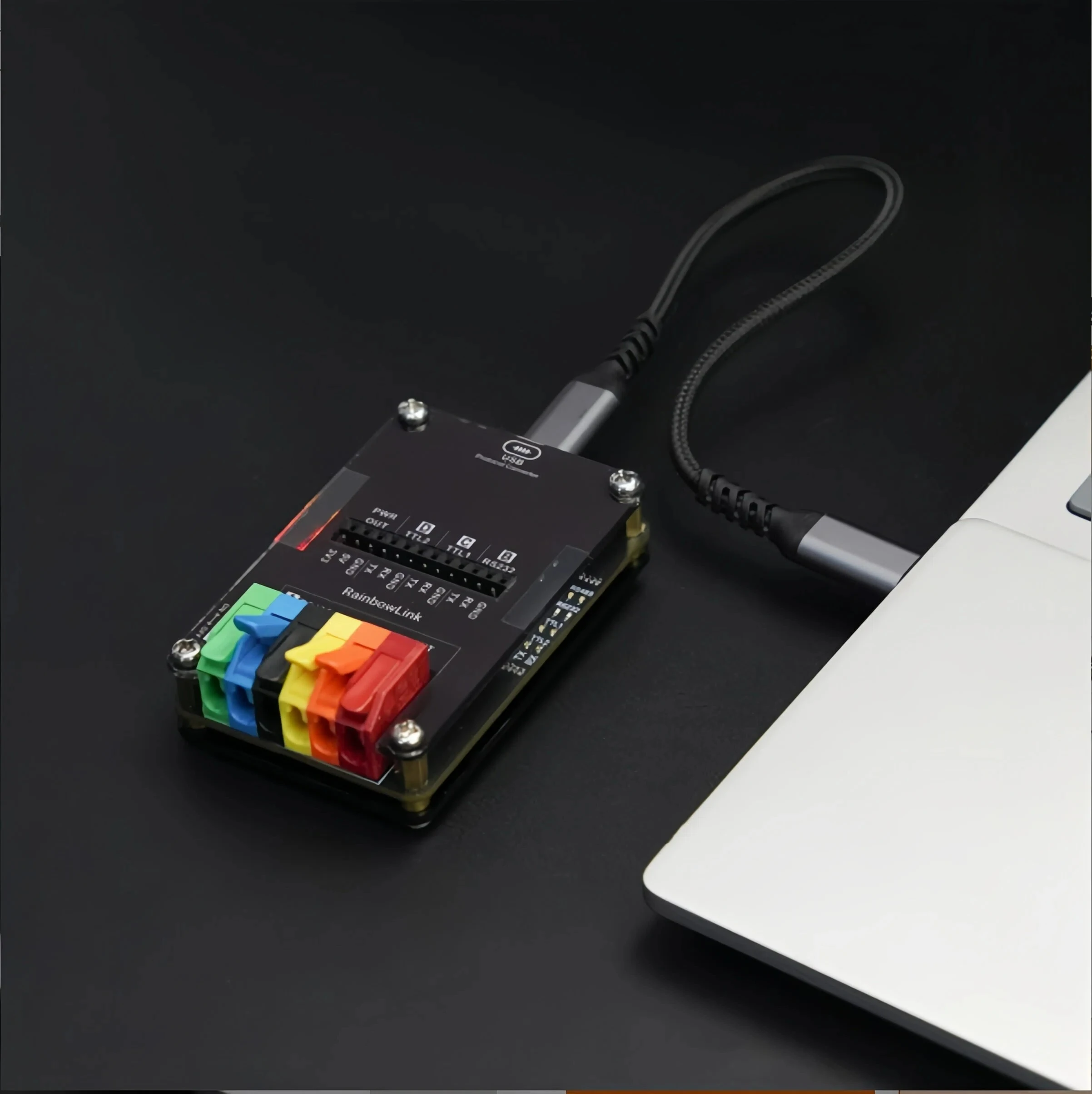 Фото Конвертер USB RainbowLink V1 4-в-1 RS485/RS232/2xTTL с выходом 12В/5В/3.3В, клеммы с рычажным зажимом без инструментов для промышленного IoT №4