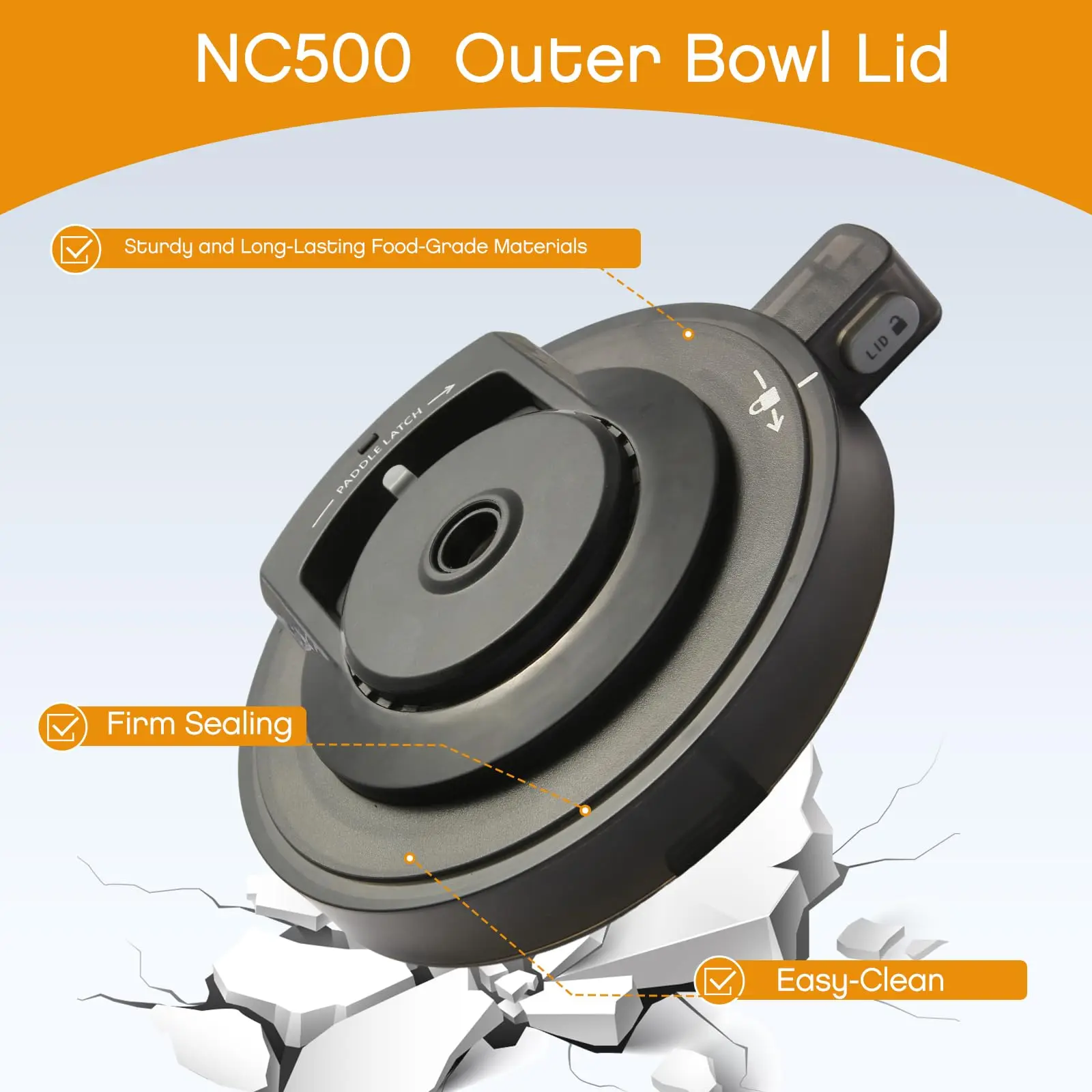 Фото Внешняя крышка чаши для мороженого Ninja NC501 NC500, сменная крышка, совместимая с серией NC500 №2