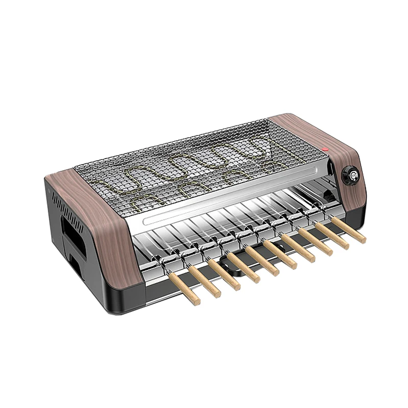 Electric Heating Barbecue Grill Oven Home BBQ Grills Automatic Rotating Skewers Machine Multi Cookers