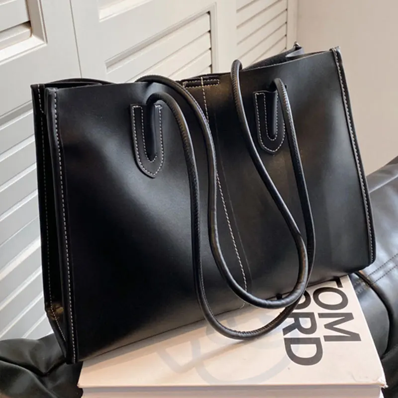 

Сумка на плечо женская из экокожи, модный саквояж кросс-боди, брендовый дизайнерский клатч, портфель сплошного цвета