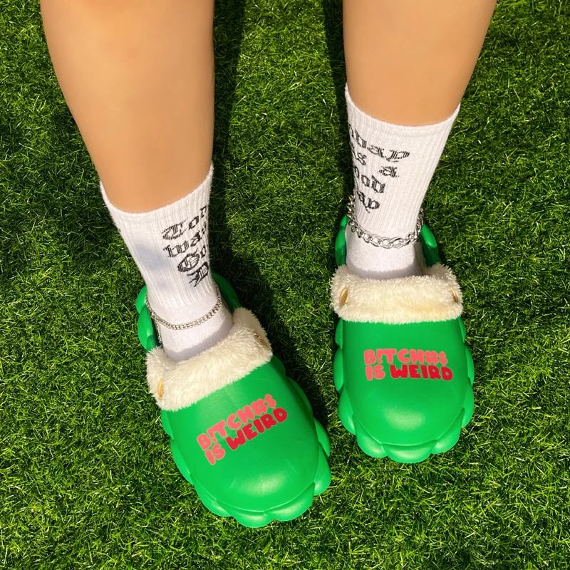 

Новые корейские модные зимние теплые большие Женские однотонные Милые Шерстяные Тапочки