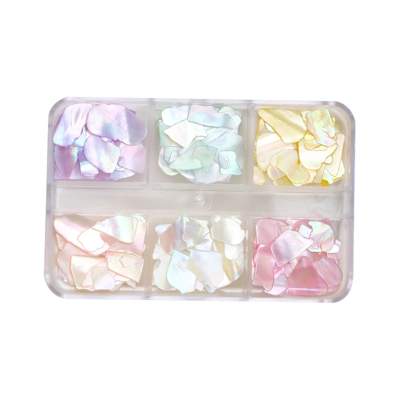 

3D Irregular Nails Abalone Seashell Slices Nail Sequins Flakes Colorful Manicure Drop Shipping