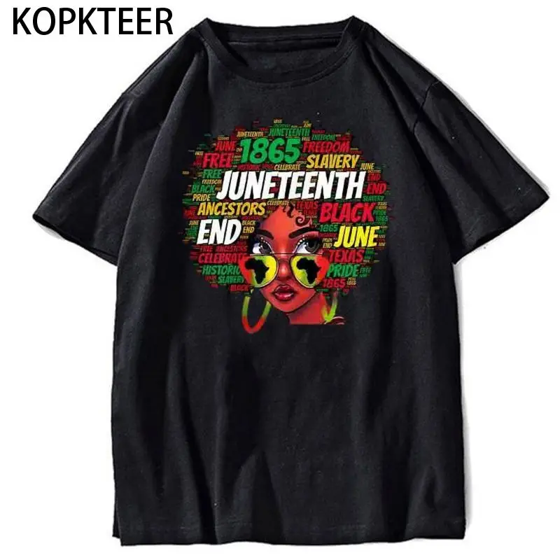

Messy Bun Juneteenth Celebrate Independence DayT Shirt Men Women T-Shirt Pure Cotton Oversized Tees Tops Man Funny T Shirts