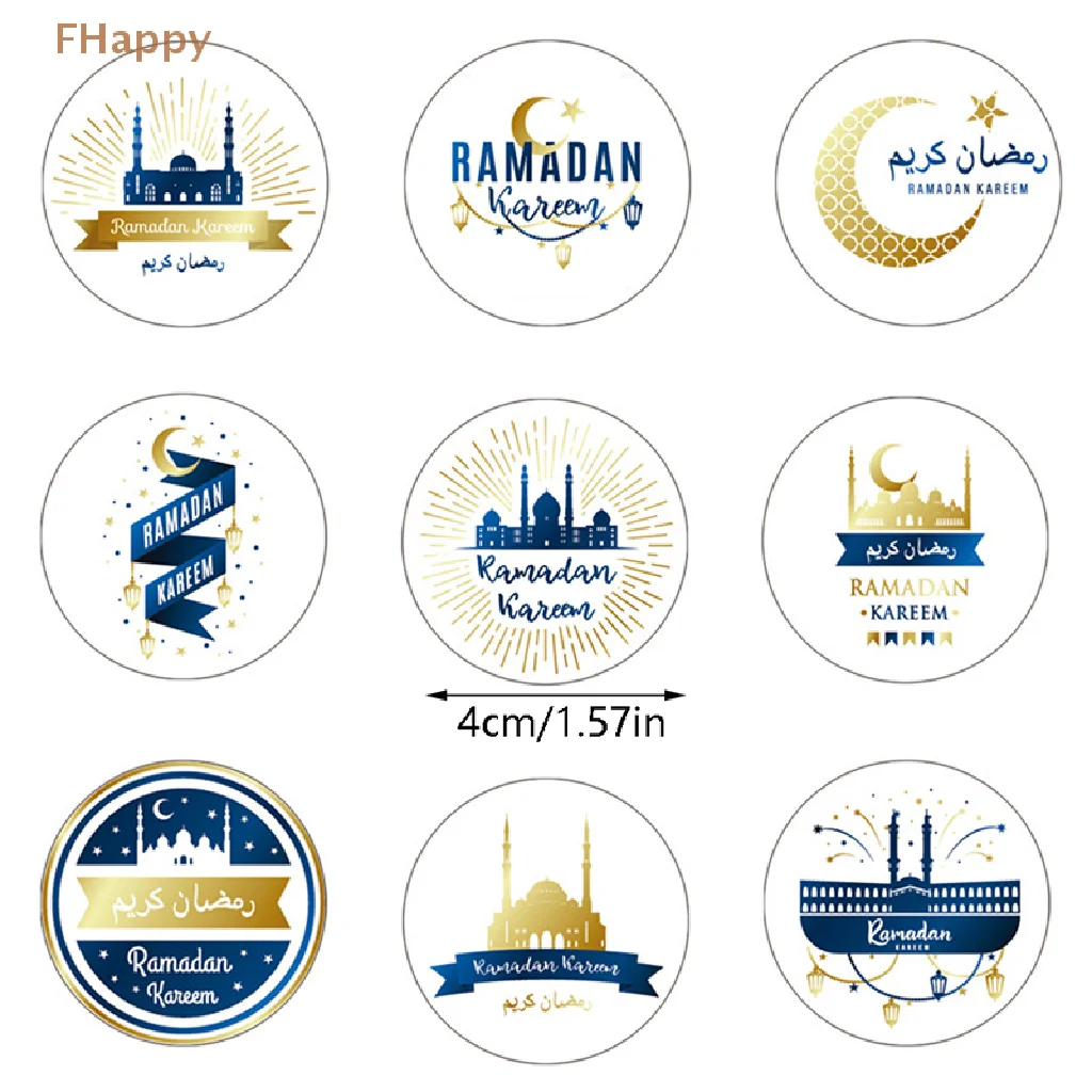 

90pcs EID Mubarak Decorations Paper Sticker Gift Lable Seal Sticker Islamic Muslim Eid al-fitr Decoration Supplies