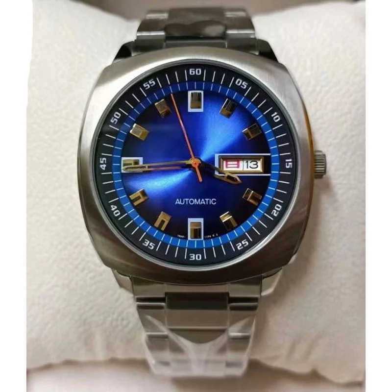 Seiko Men's SNKM97 Analog Green Dial Automatic Silver Stainless Steel Watch