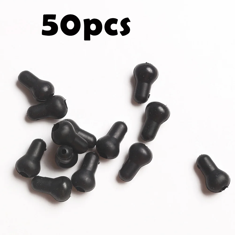 

50Pcs Carp Fishing Hook Stops Beads Stopers Chod Heli Terminal Tackle Rigs Bead Carp Fishing Hook Stopers Accessories Tackle