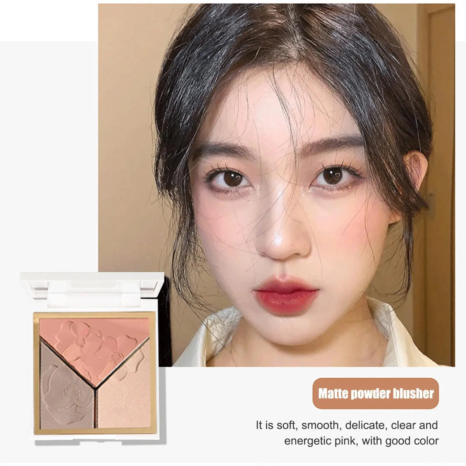 

3 Color Conditioner Highlight Blush Brighten Matte Shadow Makeup Disk Contour Eye Nose Shadow Palette Face Makeup Comprehen L9Q0