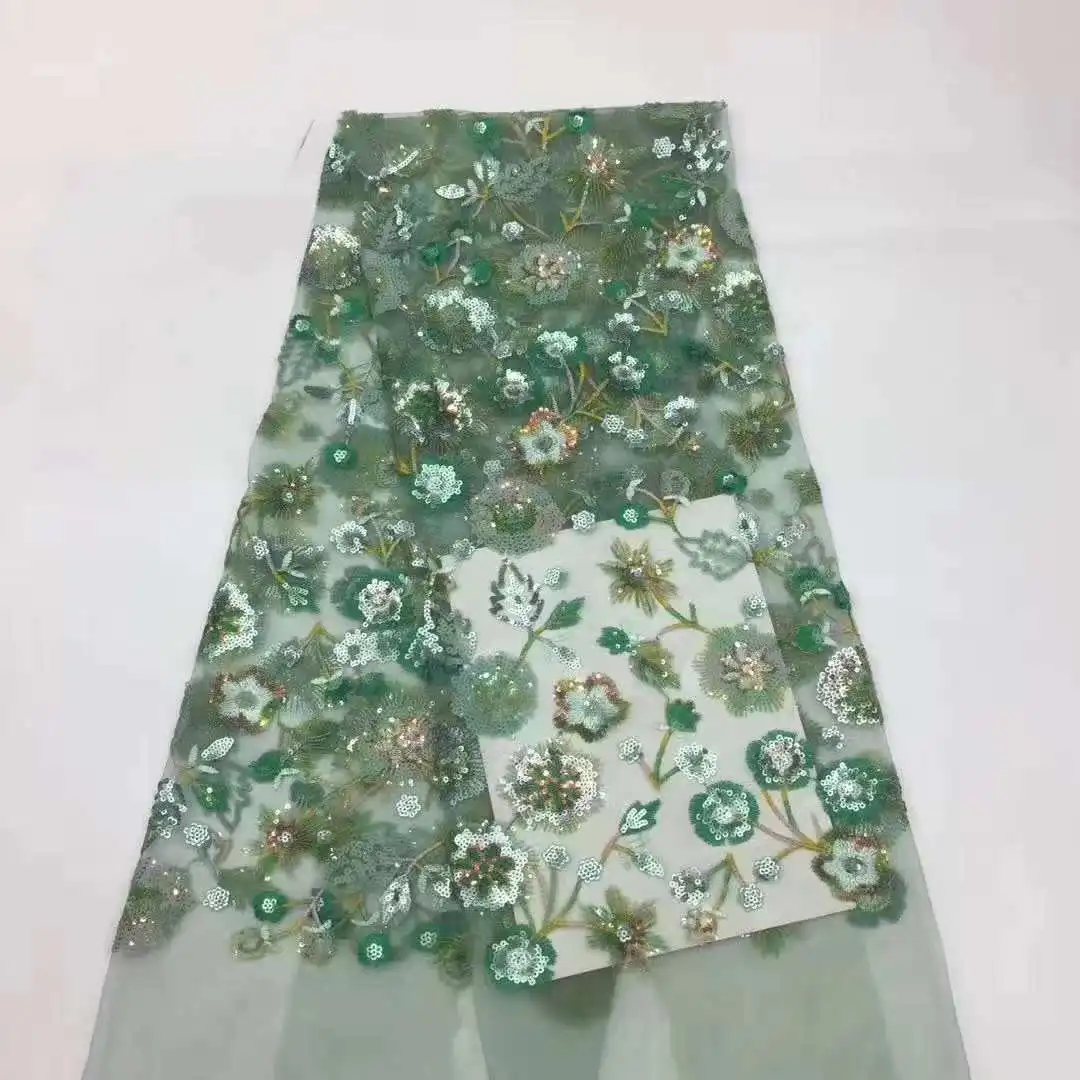 

Изысканный кружевной дизайн с блестками разноцветные блестки 3D вышивка французская Тюлевая сетка/Африканское кружево для свадьбы/вечернего платья