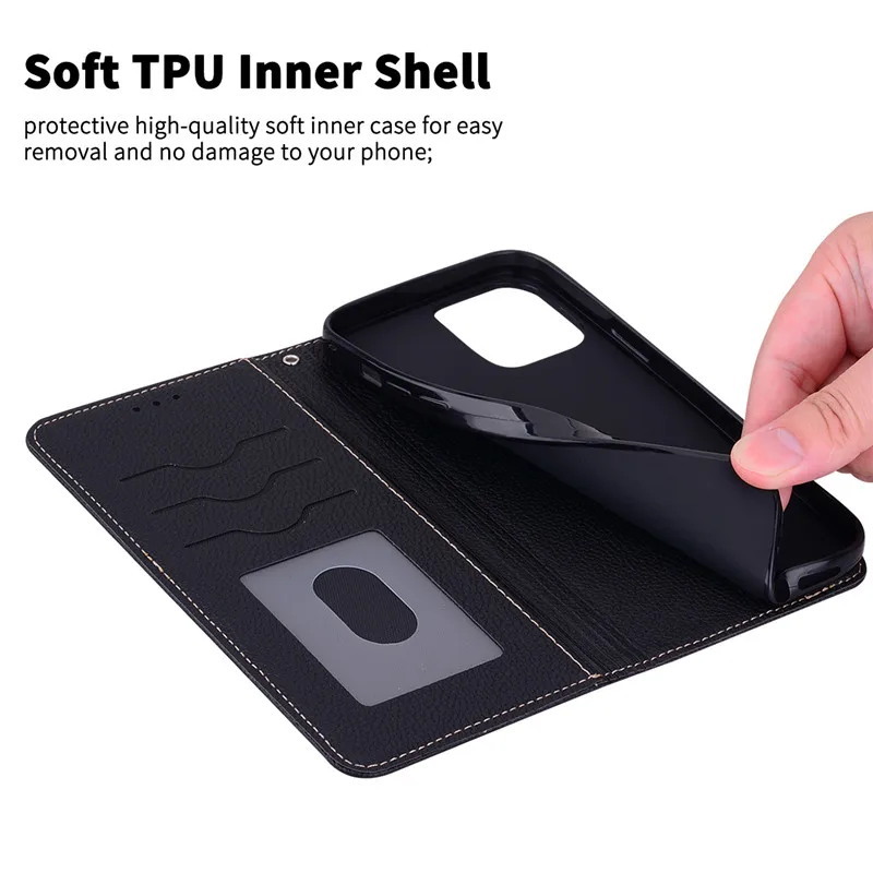 Matte Wallet Phone Case on For Huawei Honor X6s Black Flip Cover Coque For Honor X6 HonorX6 S HonorX6S VNE-LX1 Etui Capa 2023