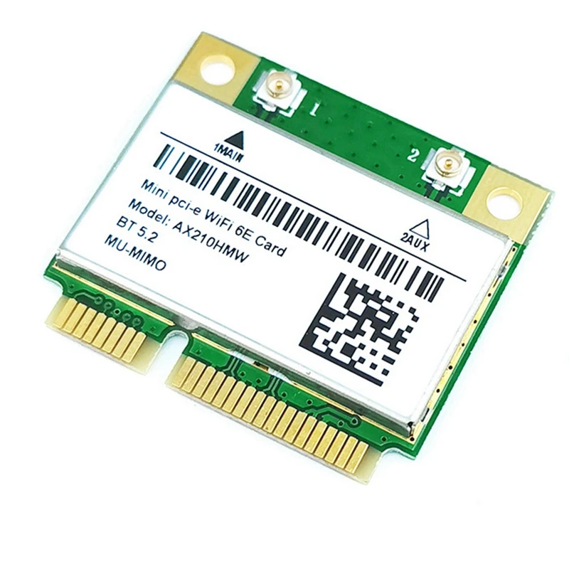 

Wifi 6E AX210HMW Mini PCI-E Wifi карта AX210 802.11Ax/Ac 2,4G/Φ BT5.2 беспроводной адаптер для игрового ноутбука