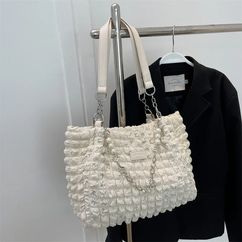 

Large Bag Female Large-capacity Bag 2022 New Summer Fashion Luxury High-quality Casual Simple Wild Shoulder Bag Cloud Tote Bag