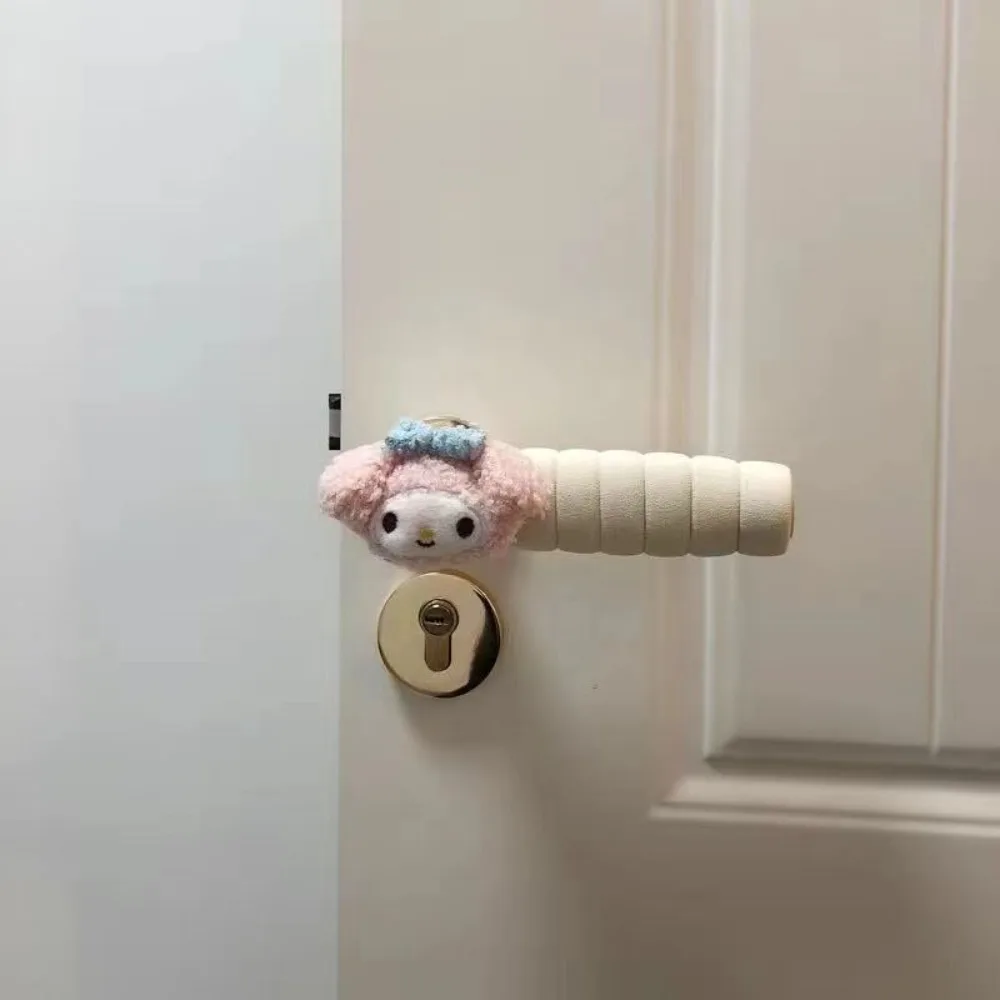 2 шт. Sanrios My Melody аниме плюшевые перчатки для дверных ручек кавайные милые защитные