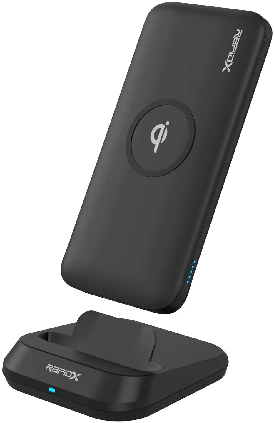 

RapidX Myport 10000 mAh Power Bank, 10W Wireless Charging (Qi-Certified) & Charging Stand, 1 USB-C Input/Output (18W), 1 USB