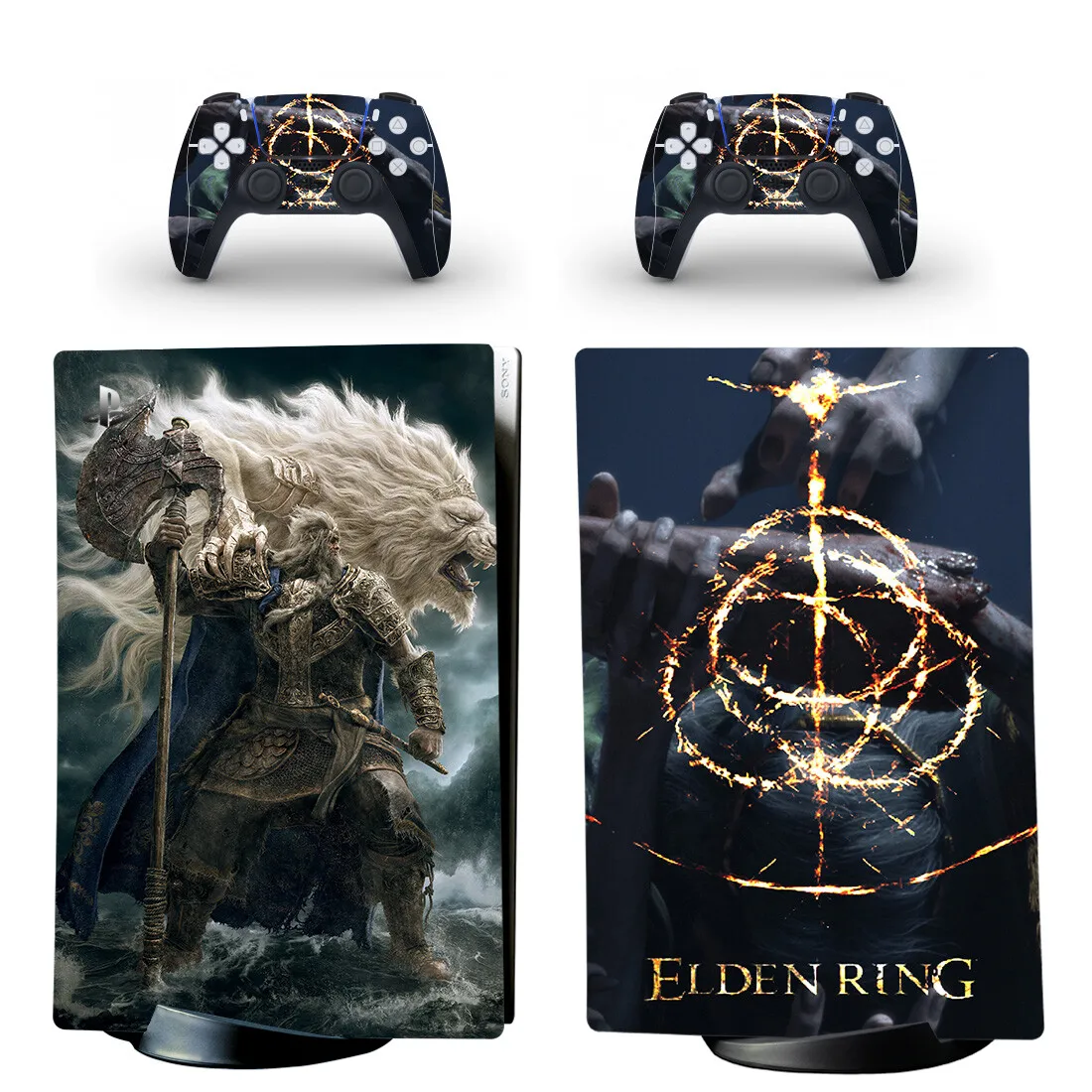 

Elden Ring PS5 цифровая наклейка для консоли и 2 контроллера виниловые чехлы