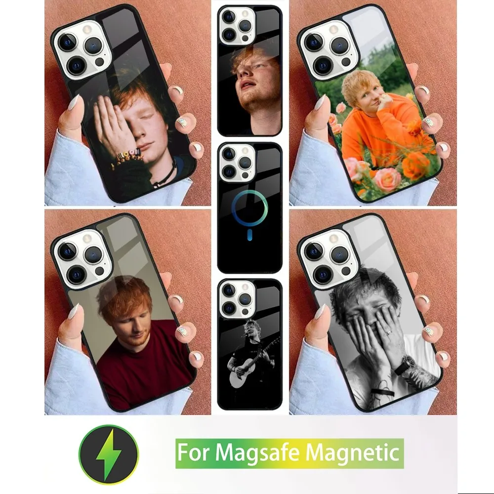 Чехол для телефона E-Ed S-Sheeran Singer iPhone 15 14 13 12 11 Plus Pro Max Mini Magsafe магнитная Беспроводная