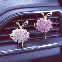 car universal accessories daisy rhinestone ballet girl air outlet aromatherapy clip exquisite creative decoration party party