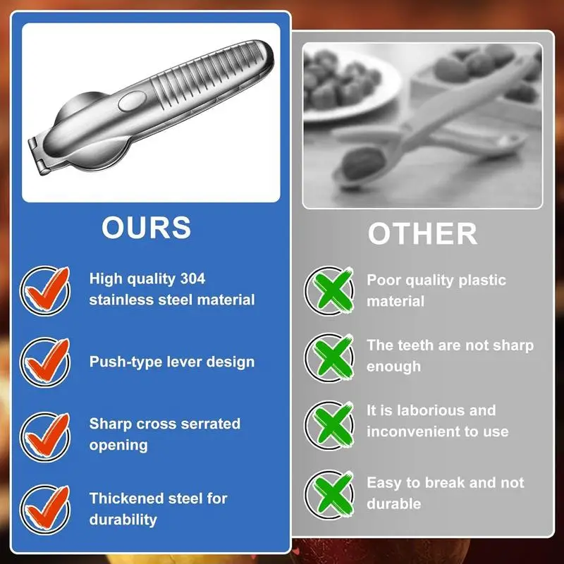 Крекер для грецких орехов крекер из нержавеющей стали открывалка шелушитель