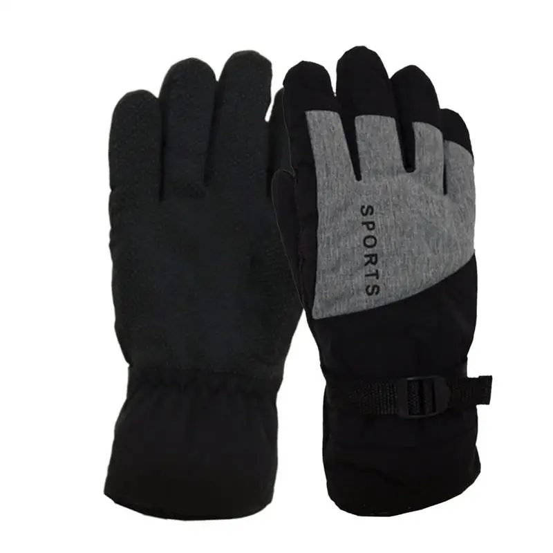 

Зимние перчатки для мужчин, водонепроницаемые теплые зимние перчатки, теплые зимние перчатки, теплые варежки для снегохода с застежкой на запястье
