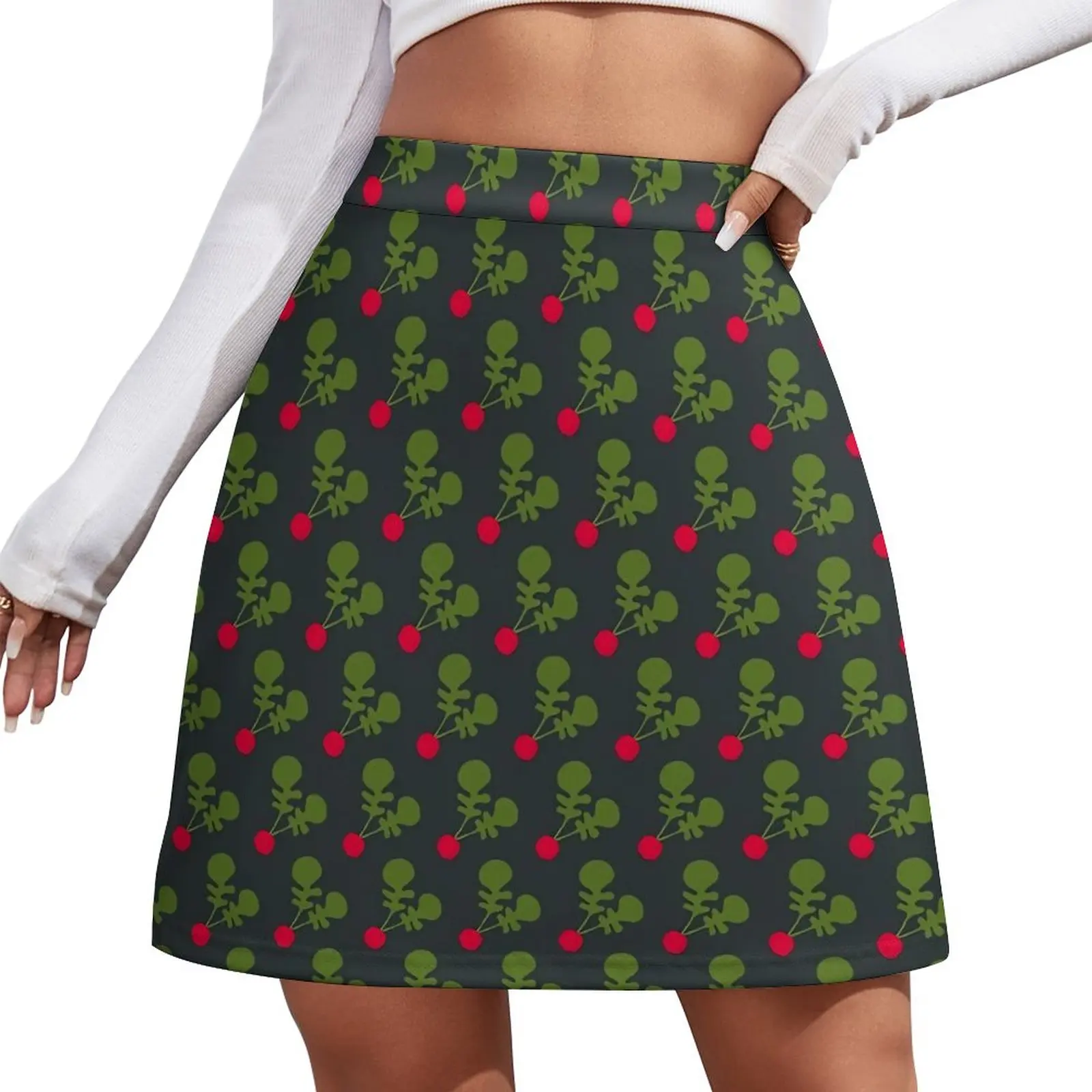 

Red Radishes Skirt Women Vegetable Medley Modern Mini Skirts High-waisted Graphic Streetwear Casual Skirt Large Size