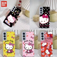 bandai hello kitty phone case transparent for samsung s30 s20 s22 s10e s10 20fe note 20 10 pro plus ultra a12 a42 a71 a91 m32