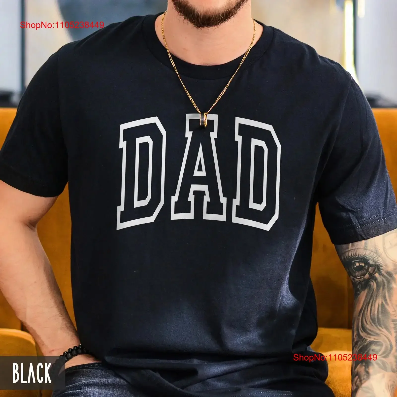 Фото Футболка DAD T Shirt New Daddy Funny Fathers Day для отца на День отца или день рождения от детей, винтажная, в университетском стиле, с надписью Baby Reveal, винтажная, мягкая, с эффектом потертости №1