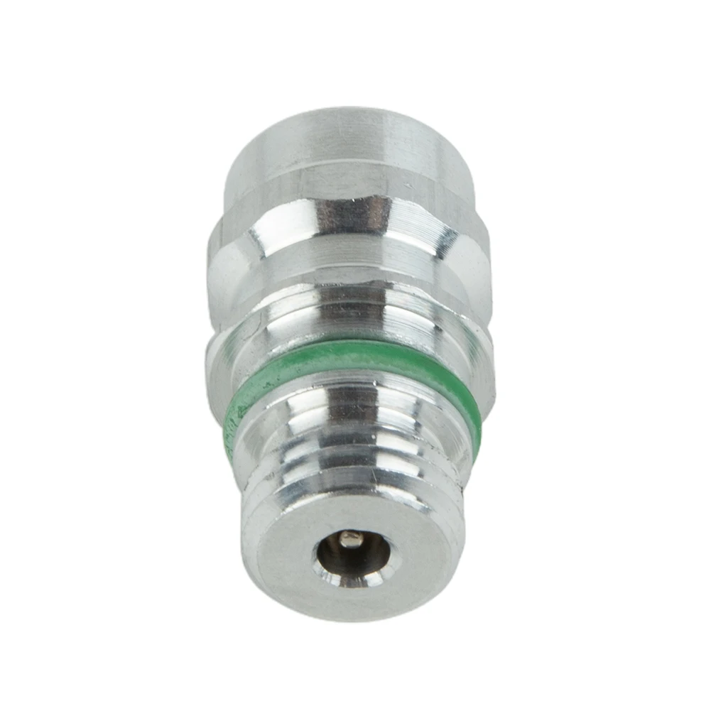 

1pc A/C Service Valve High Side R-134a Port Adapter M12 X 1.5 Thread With Replaceable Valve Cores Auto Replacement Parts