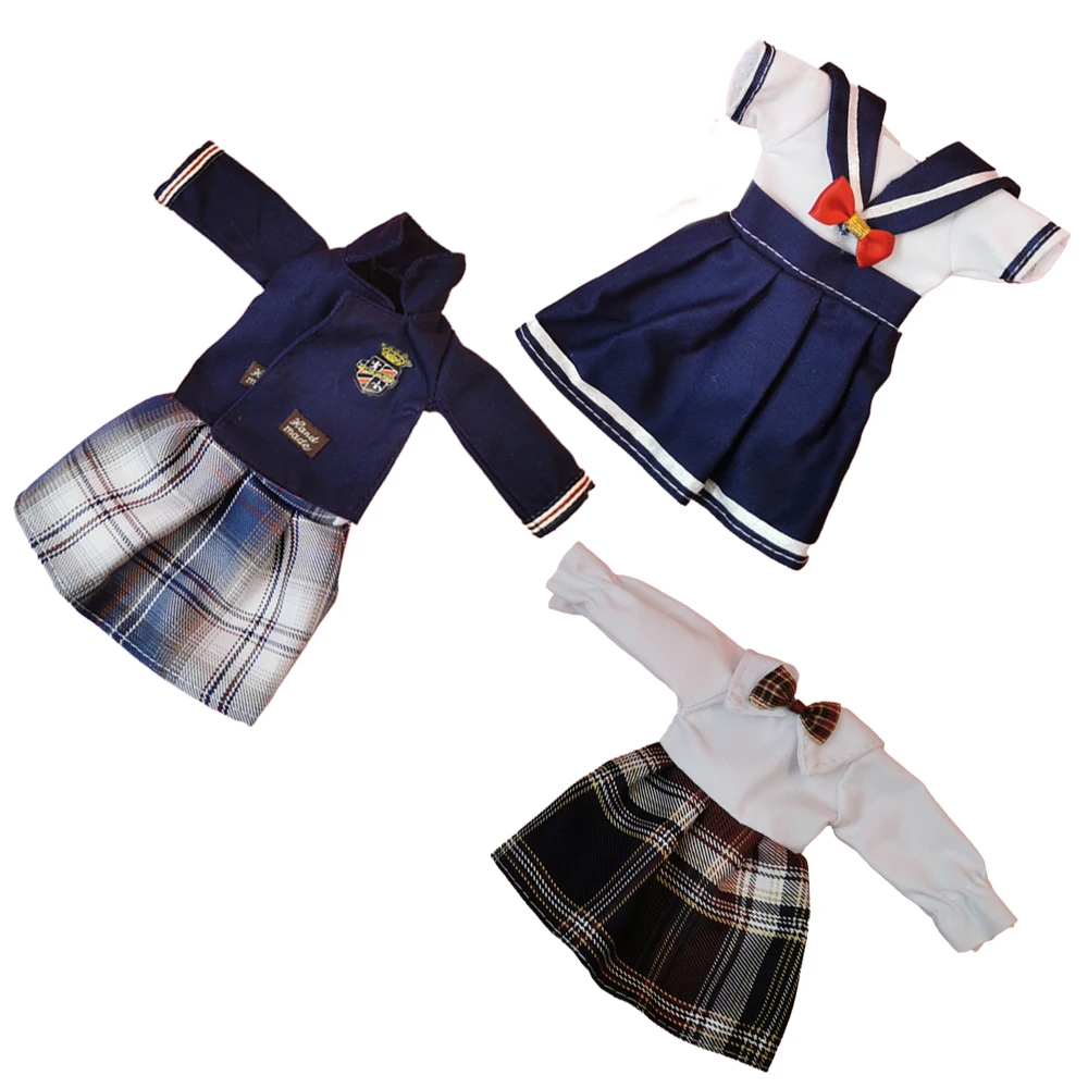 Lovely bjd Doll Clothes 1/6 Princess Dress Baby Clothes for Dolls 30cm two-dimensional Anime School Uniform for Girls