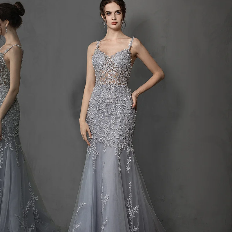 Классическое международное свадебное платье 2024 элегантное кружевное русалки на