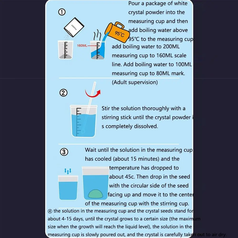 Витрины набор для выращивания кристаллов яркие цветные кристаллы Инструкция