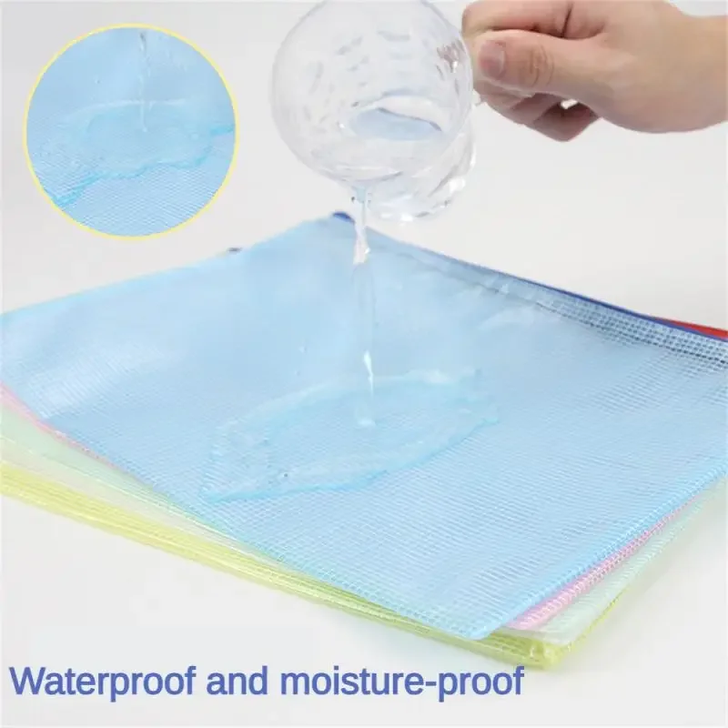 A3/A4/A5/B6 сетчатая сумка на молнии для документов водонепроницаемые папки школьные