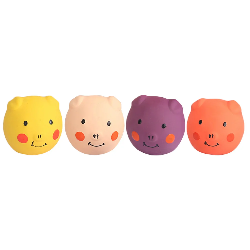 

4Pcs Pet Chew Toys Pet Playthings Lovely Pet Teeth Cleaning Supply Pet Dog Toys (Mixed Color)