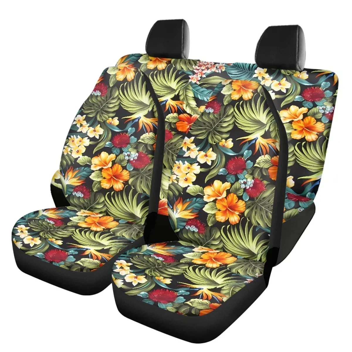 Гавайская тропическая плюмерия с принтом гибискуса защита переднего и заднего