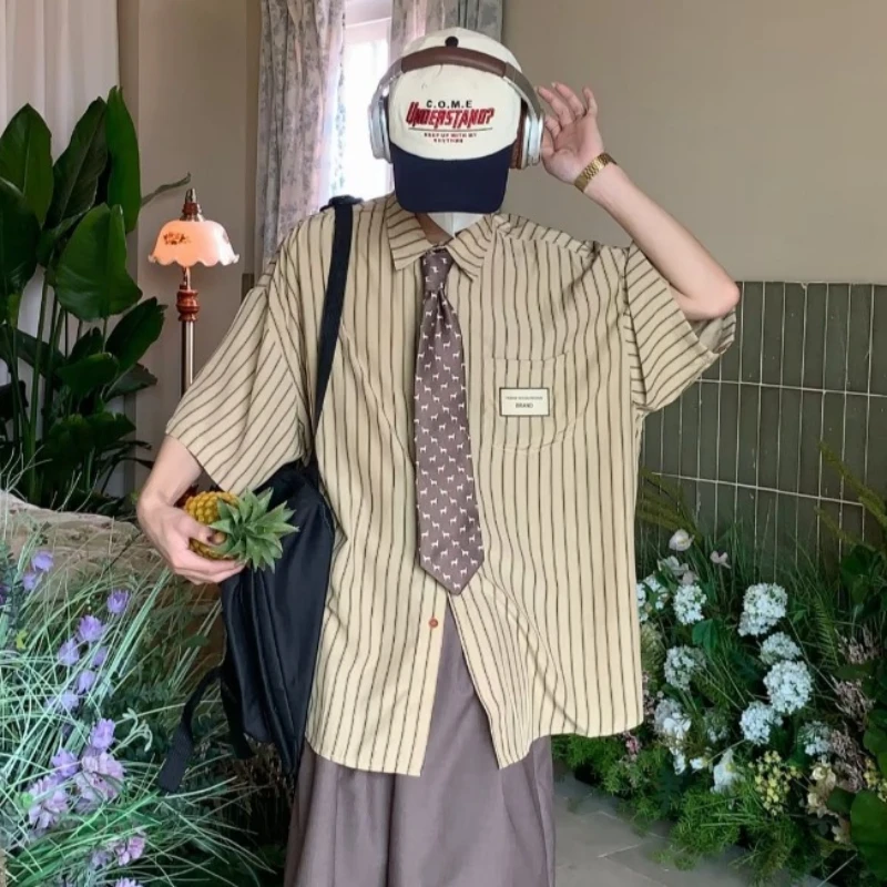 Женская рубашка в полоску Harajuku