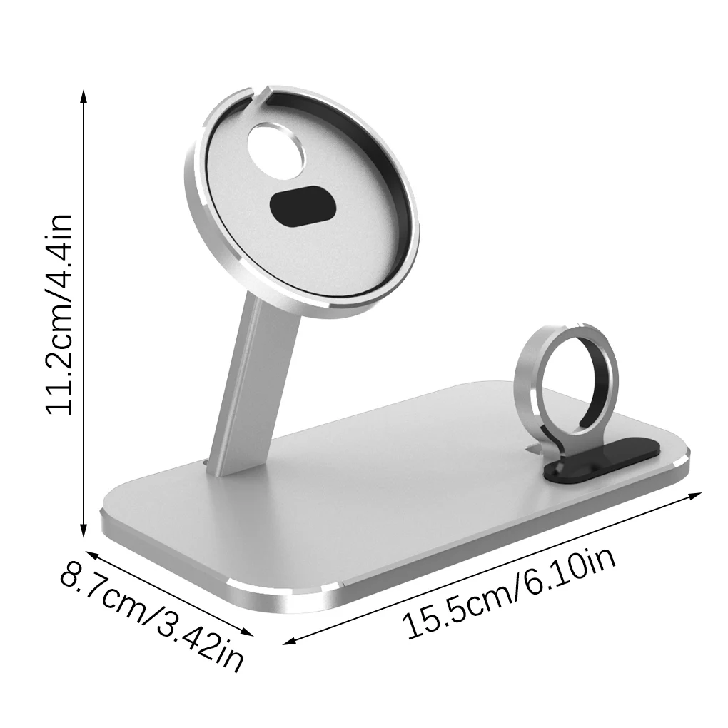 

Phone Charger Holder Aluminum Alloy Non-slip Phone Charger Stand Replacement for MagSafe Black