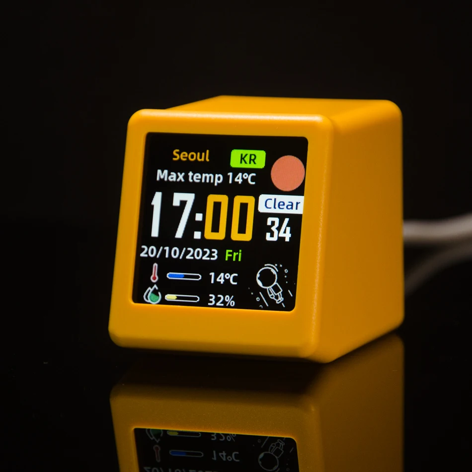 

GeekMagic Smalltv-ультра дешевый умный подарок настольные часы-кровать Wi-Fi станция прогноза погоды фотоальбом с Gif анимацией Tech Gif