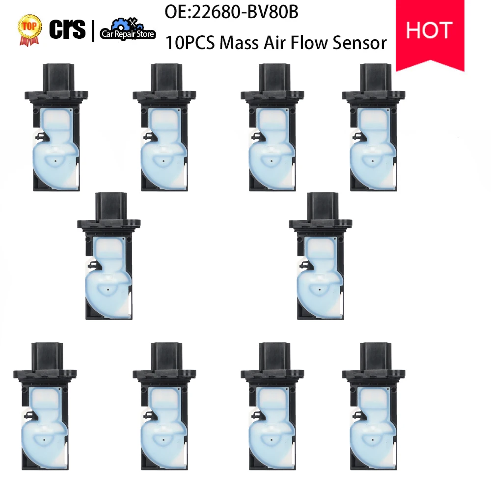 

10 Оригинальный Новый датчик расхода воздуха для Nissan Altima Juke Sentra Rogue Pathfinder 22680-BV80B 22680-BV80A 22680-5RB0A